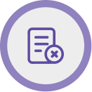 Document cancelled icon