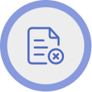 Document declined icon